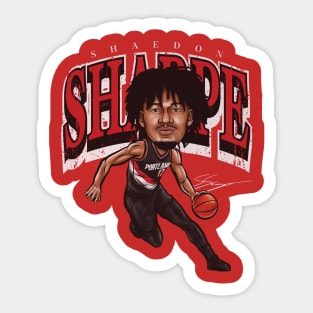 Shaedon Sharpe Portland Cartoon Sticker